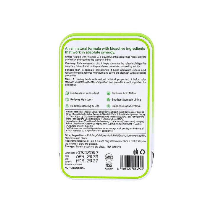 57286-Wellbeing Melts Acidity Relif 30 Strips +3