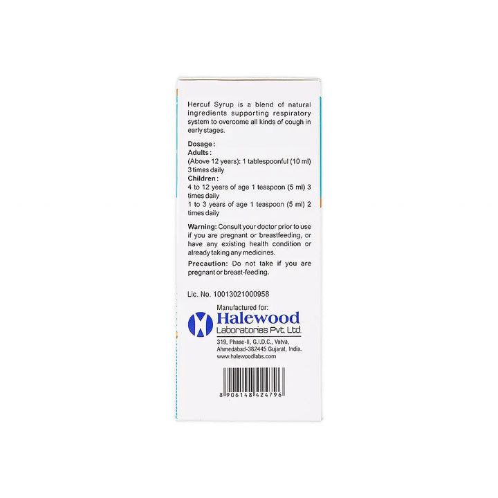 57307-Hercuf Syrup Vit C &amp; Zinc 200Ml +6