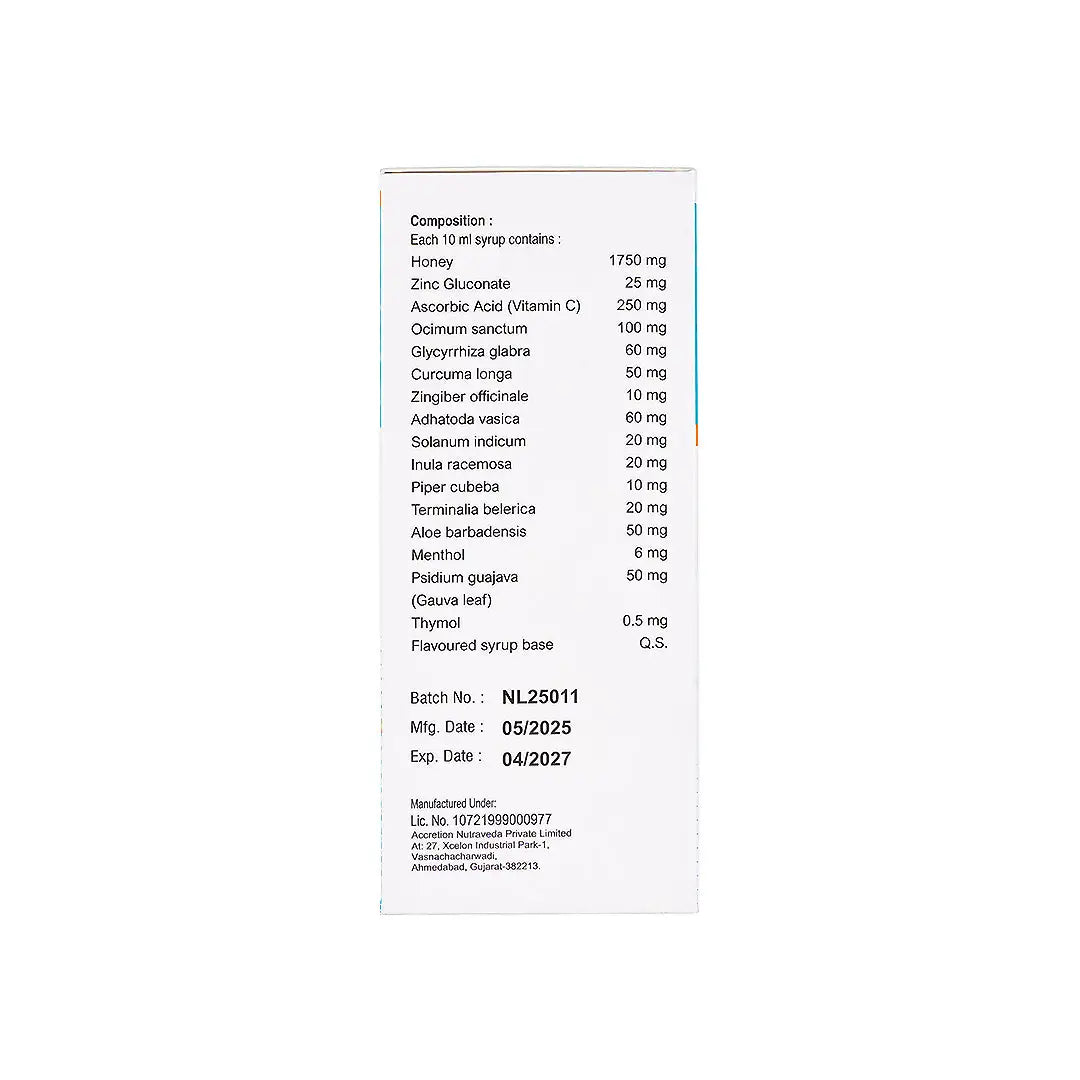 57307-Hercuf Syrup Vit C &amp; Zinc 200Ml +5