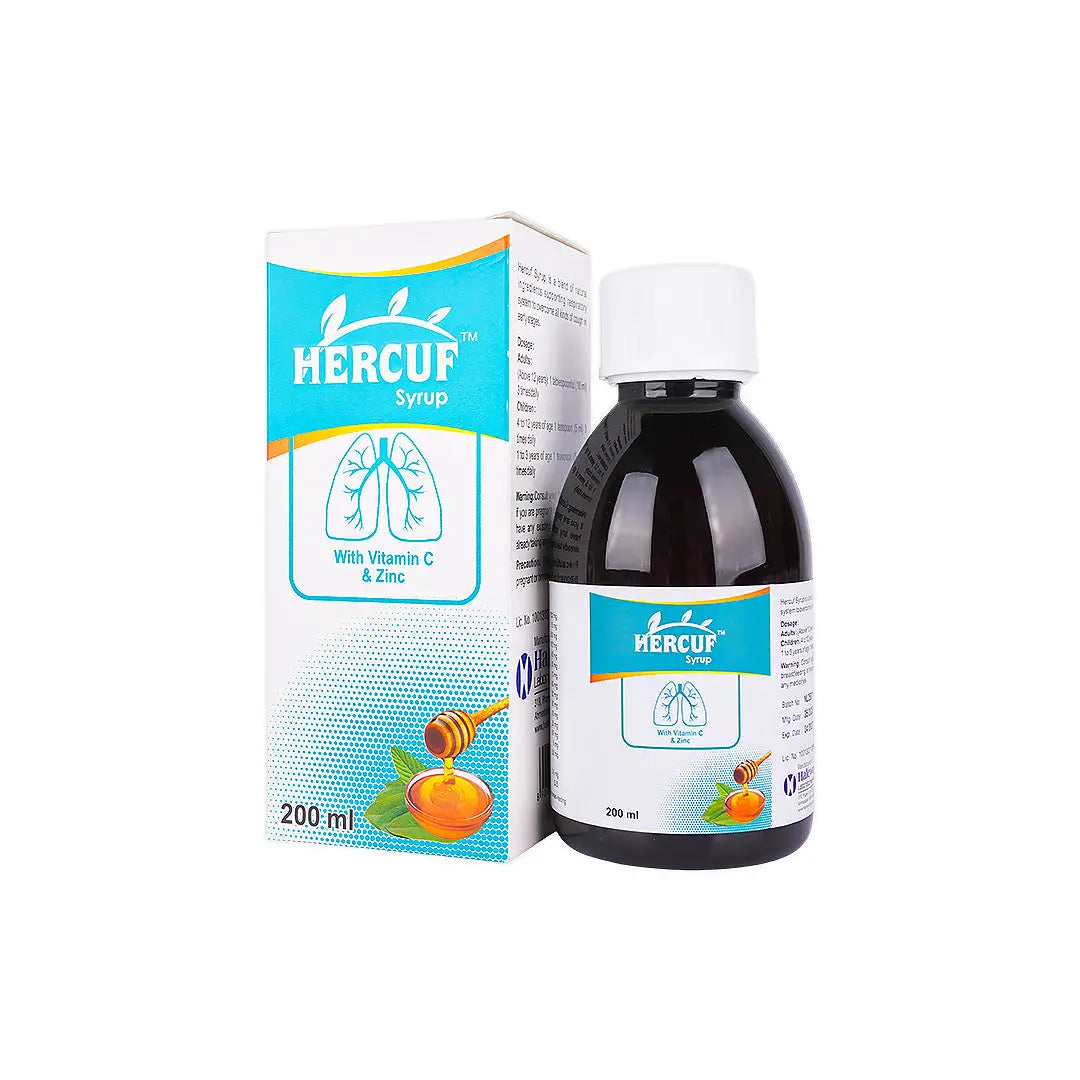 57307-Hercuf Syrup Vit C &amp; Zinc 200Ml +8