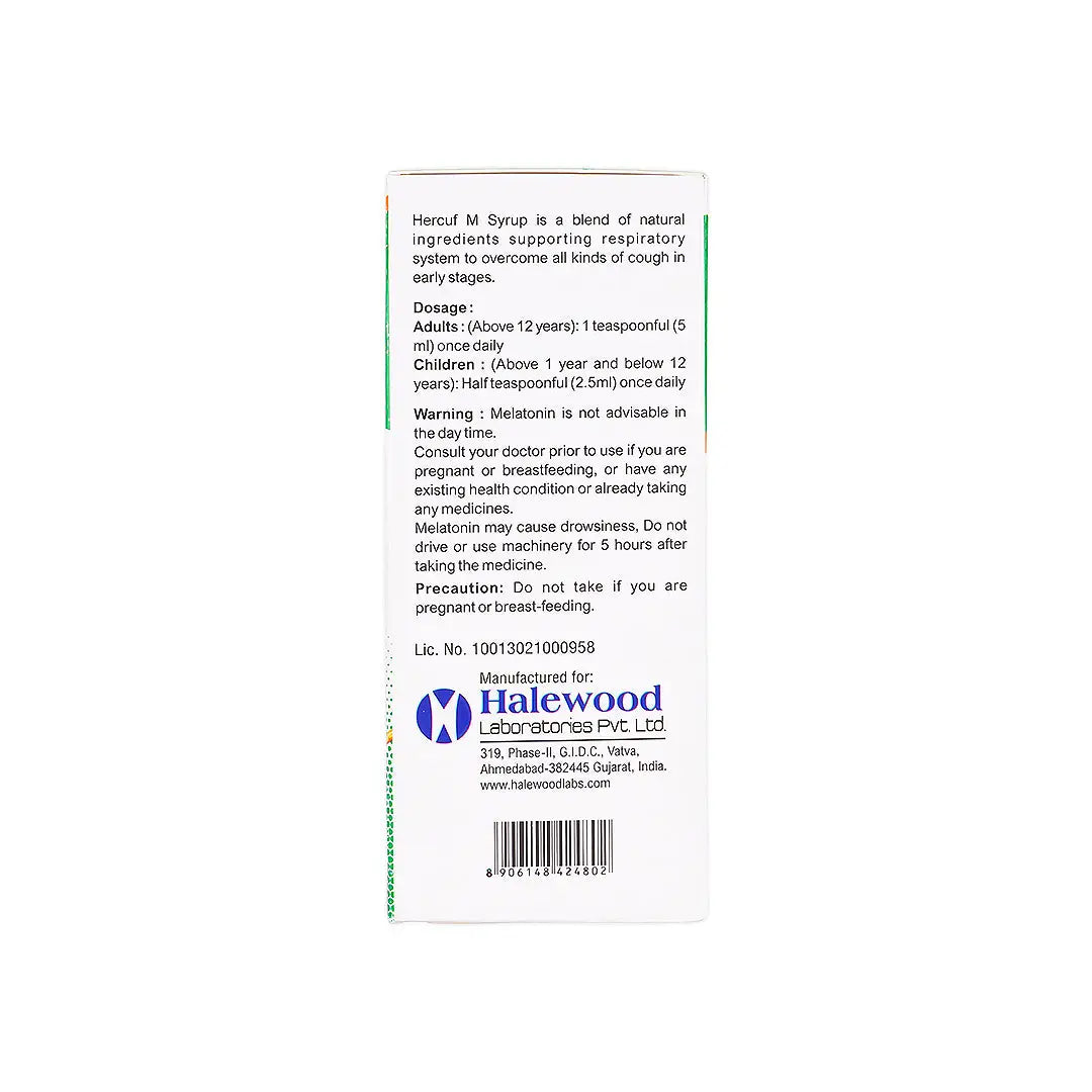 Hercuf -M Syrup Vit C & Melatonin 200Ml +5