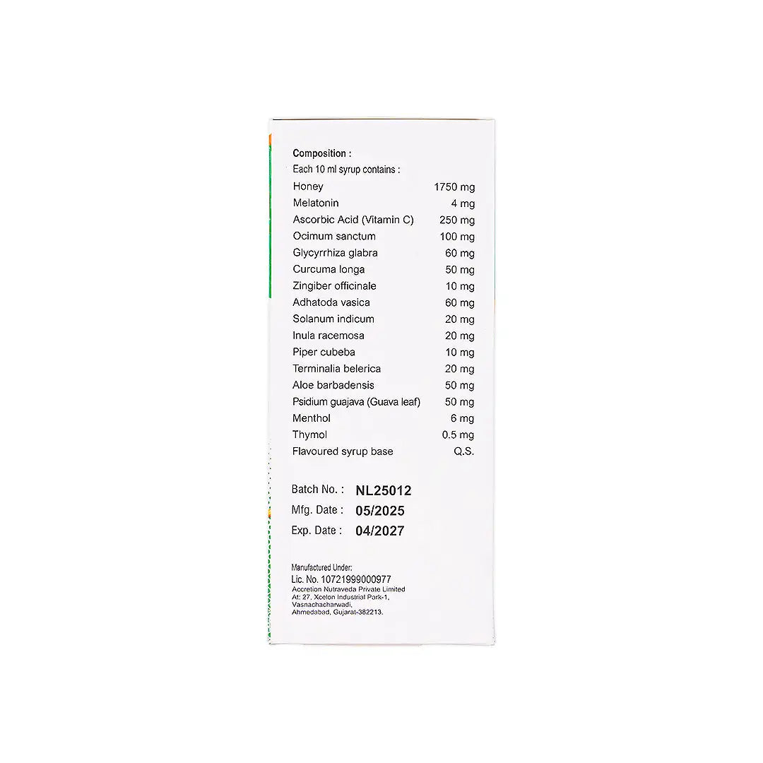 Hercuf -M Syrup Vit C & Melatonin 200Ml +6