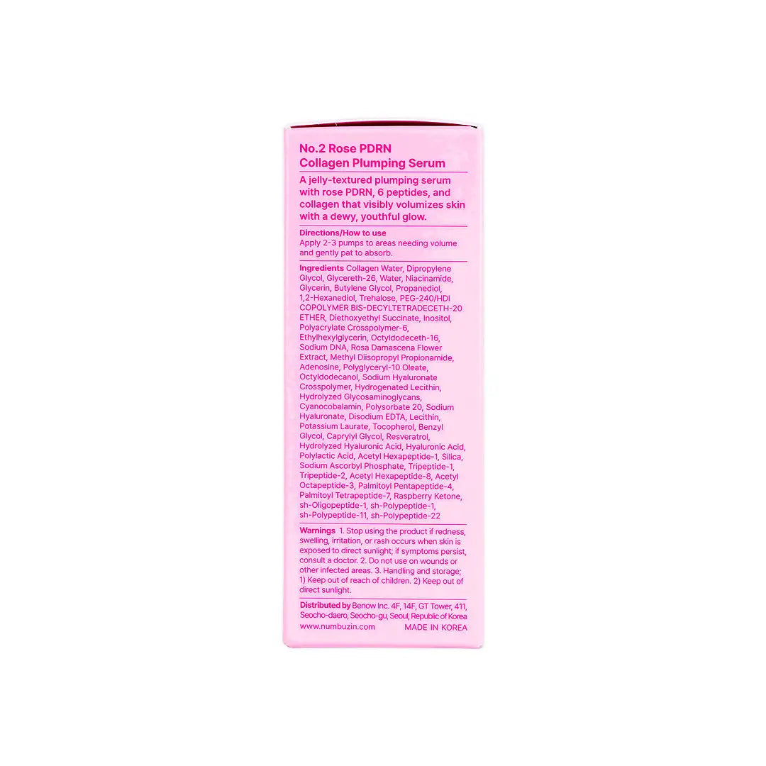 57319-Numbuzin Rose PDRN Collagen Plumping No.2 Serum 30ml +6