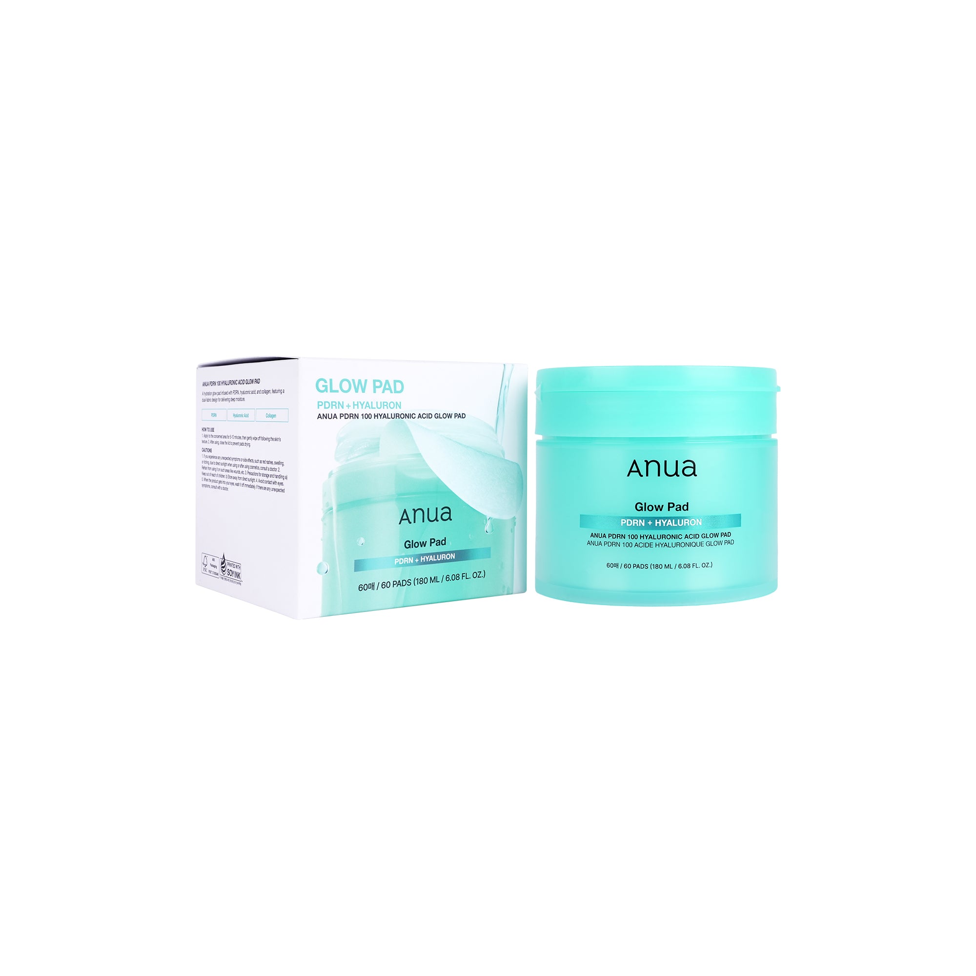 57323-Anua PDRN 100 Hyaluronic Acid Glow 60 Pads +1