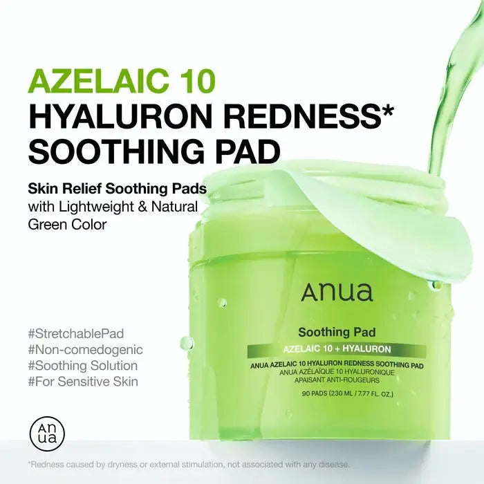 57324-Anua Azelaic 10 Hyaluron Redness Soothing 90 Pads +2