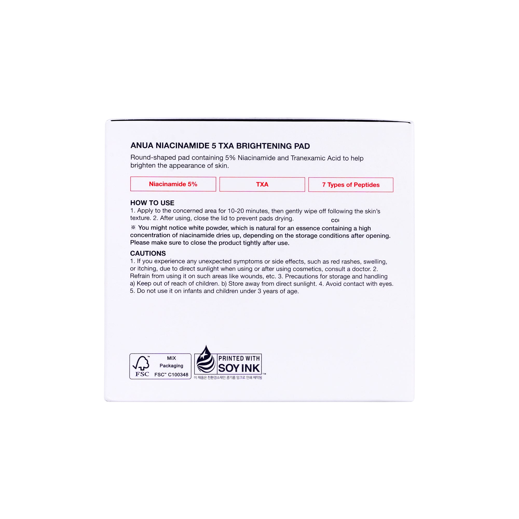 57333-Anua Niacinamide 5 TXA Brightening 60 Pads +4