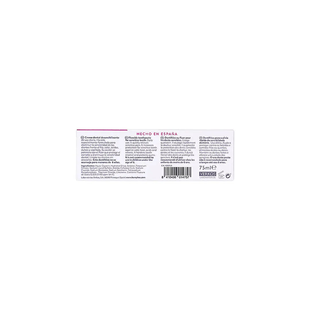 57346-Kemphor Sensitive Toothpaste Cream 75ml +3