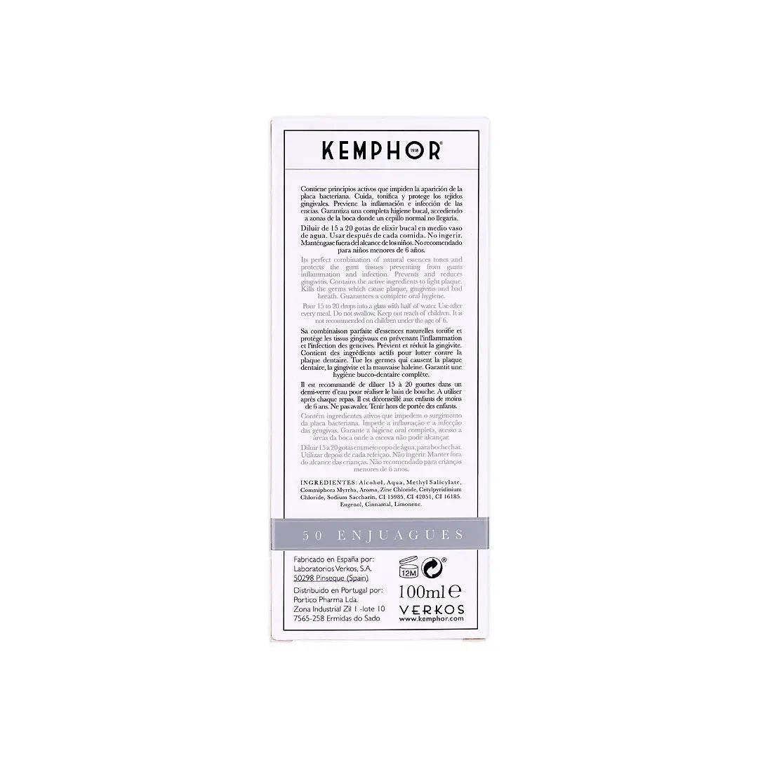 Kemphor 1918 Elixir Bucal Mouthwash 100ml +7