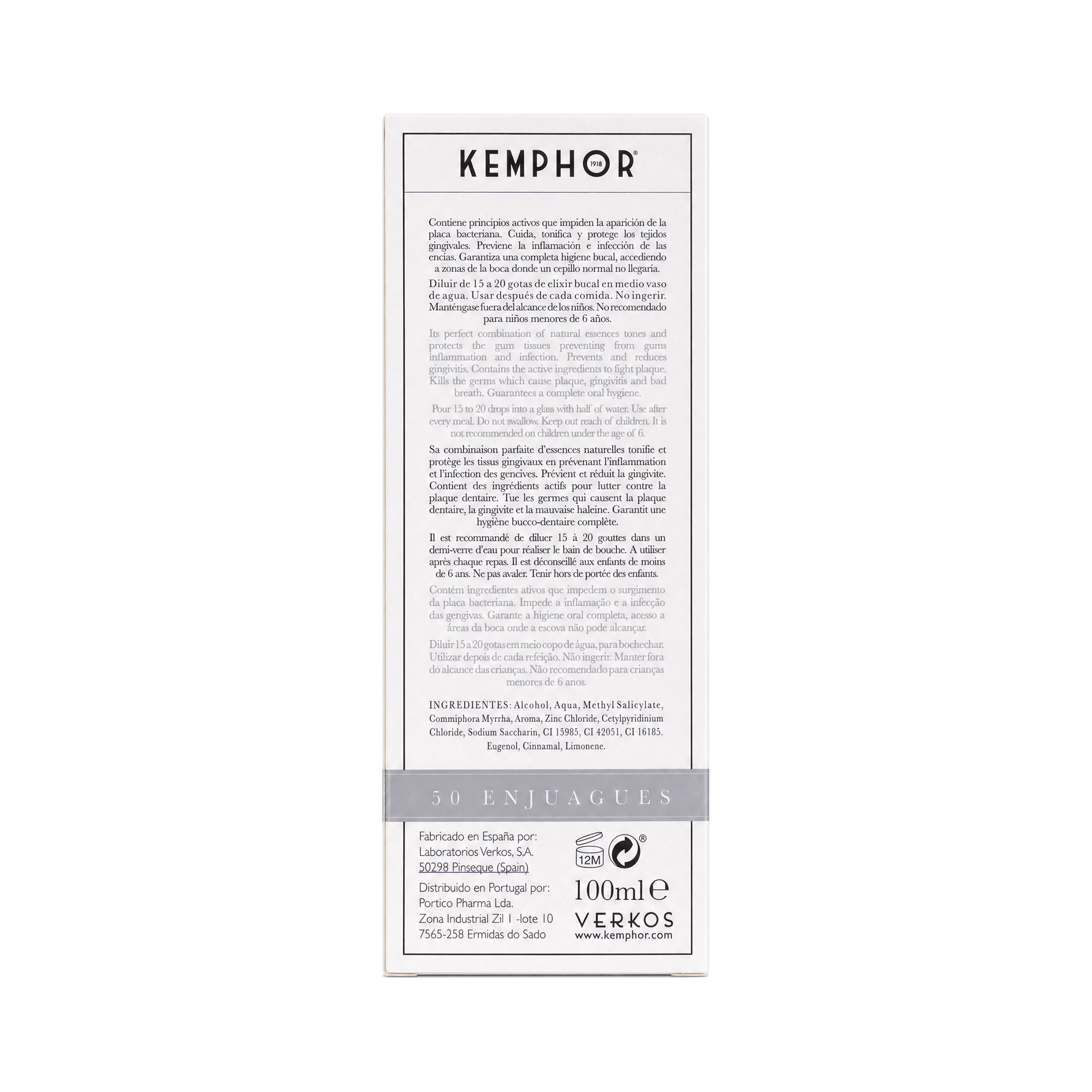 57351-Kemphor 1918 Elixir Bucal Mouthwash 100ml +7