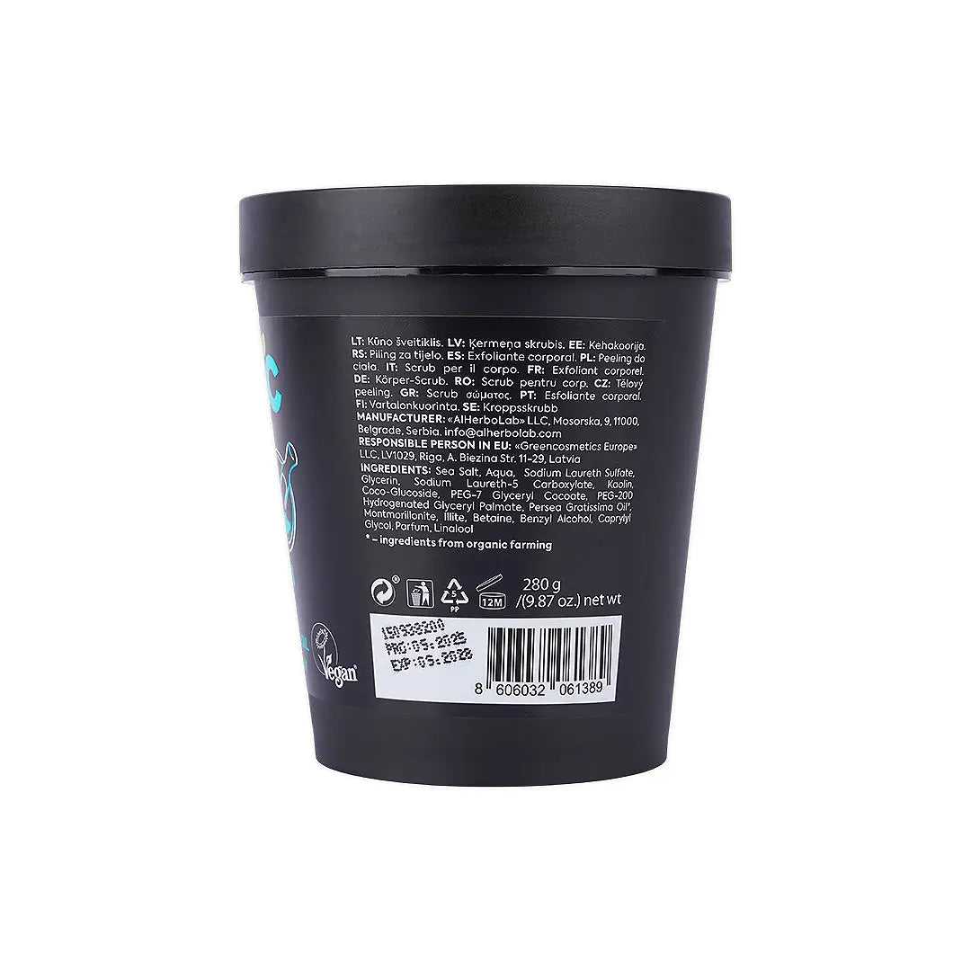 57369-Organic Mimi, Body Scrub Detox Sea Salt &amp; Blue Clay, 280g +3