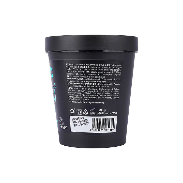 57369-Organic Mimi, Body Scrub Detox Sea Salt &amp; Blue Clay, 280g +3