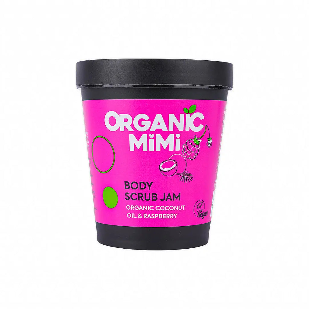 Organic Mimi, Body Scrub Jam Coconut & Raspberry, 250g