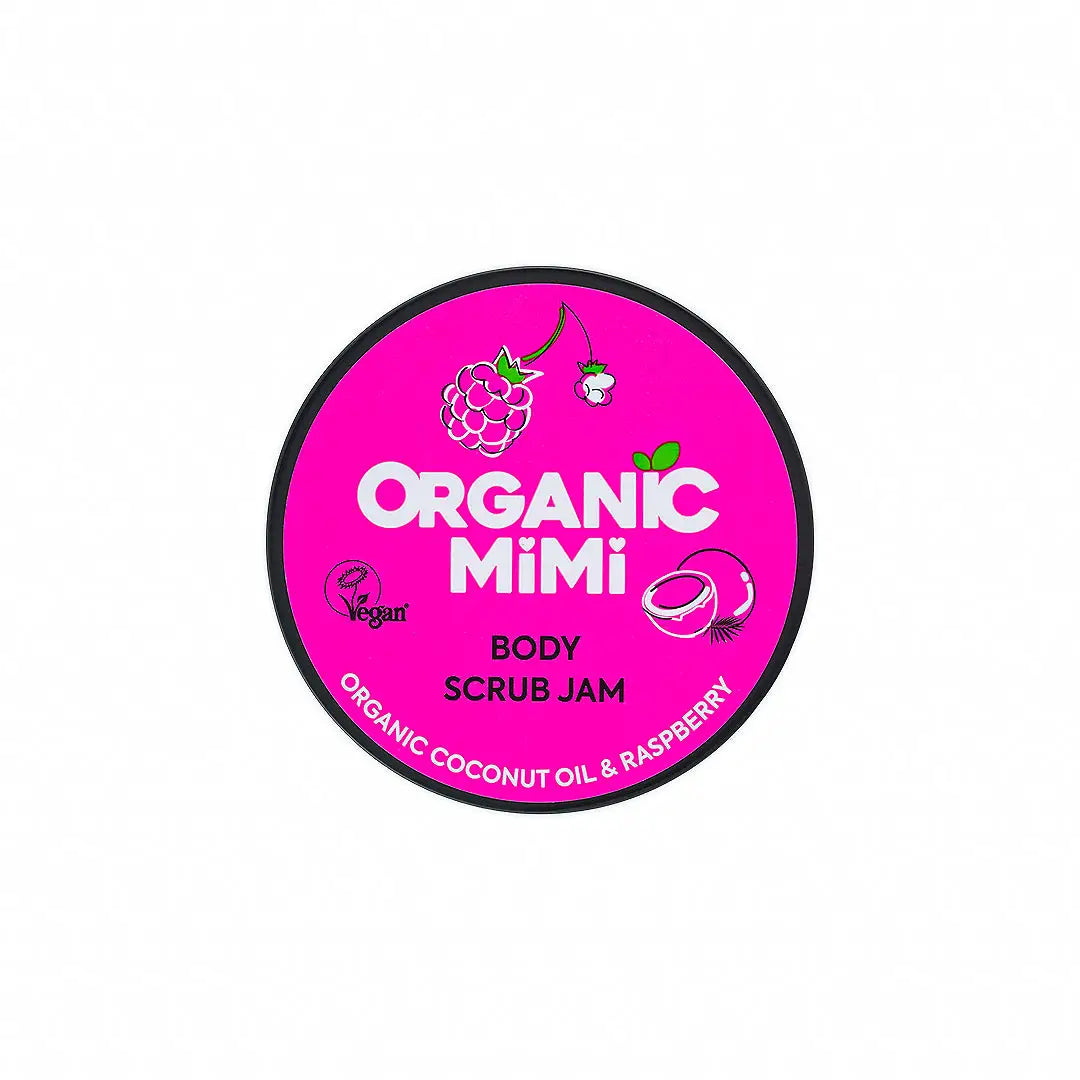 57372-Organic Mimi, Body Scrub Jam Coconut &amp; Raspberry, 250g +2