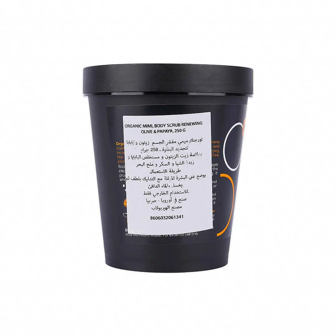 57375-Organic Mimi, Body Scrub Renewing Olive &amp; Papaya, 250g +1