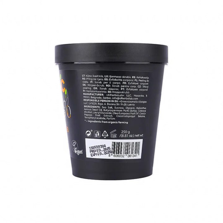 57375-Organic Mimi, Body Scrub Renewing Olive &amp; Papaya, 250g +3