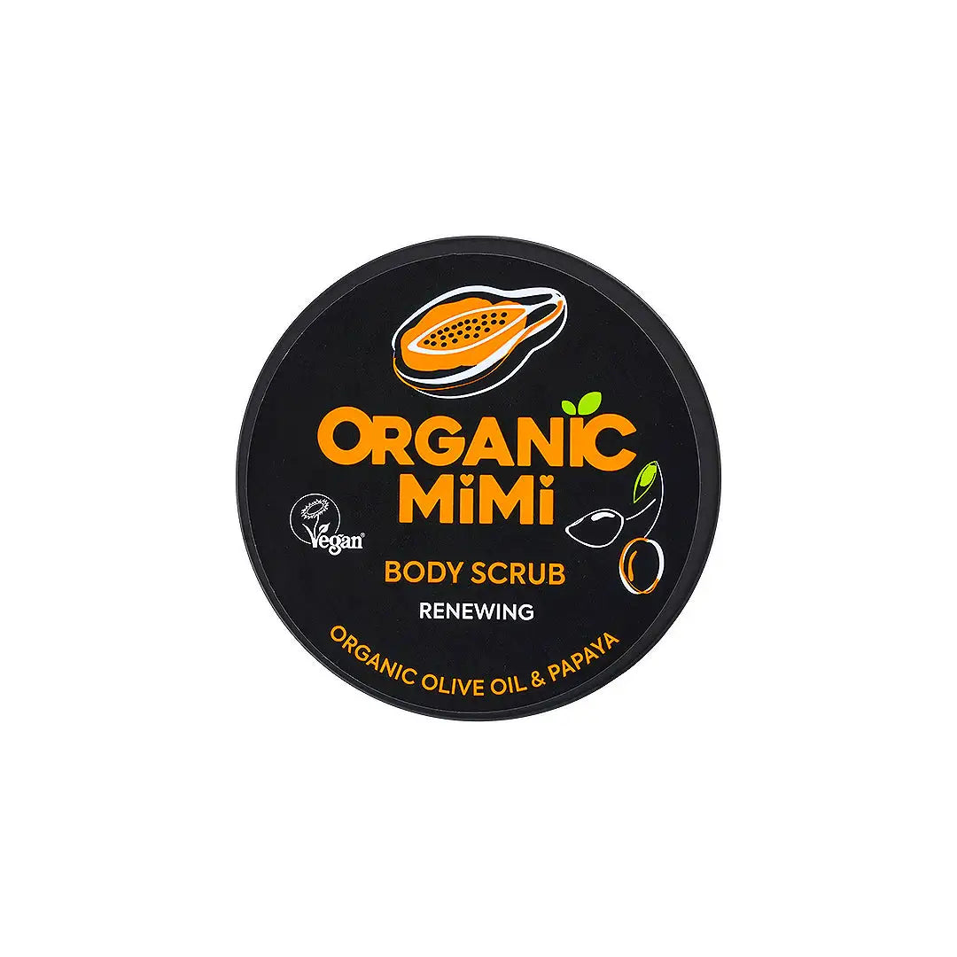 57375-Organic Mimi, Body Scrub Renewing Olive &amp; Papaya, 250g +2