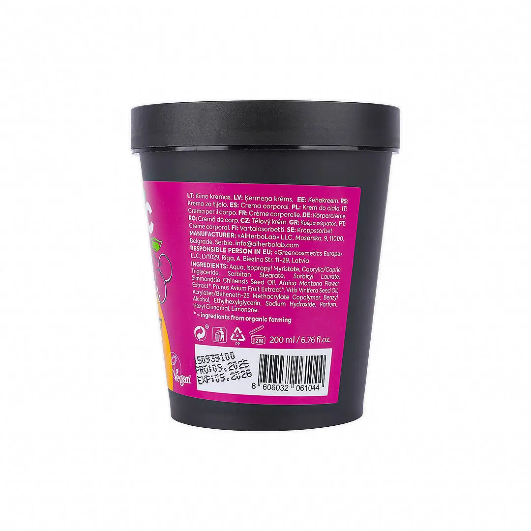 Organic Mimi, Body Sorbet Hydrating Arnica & Cherry, 200ml +3