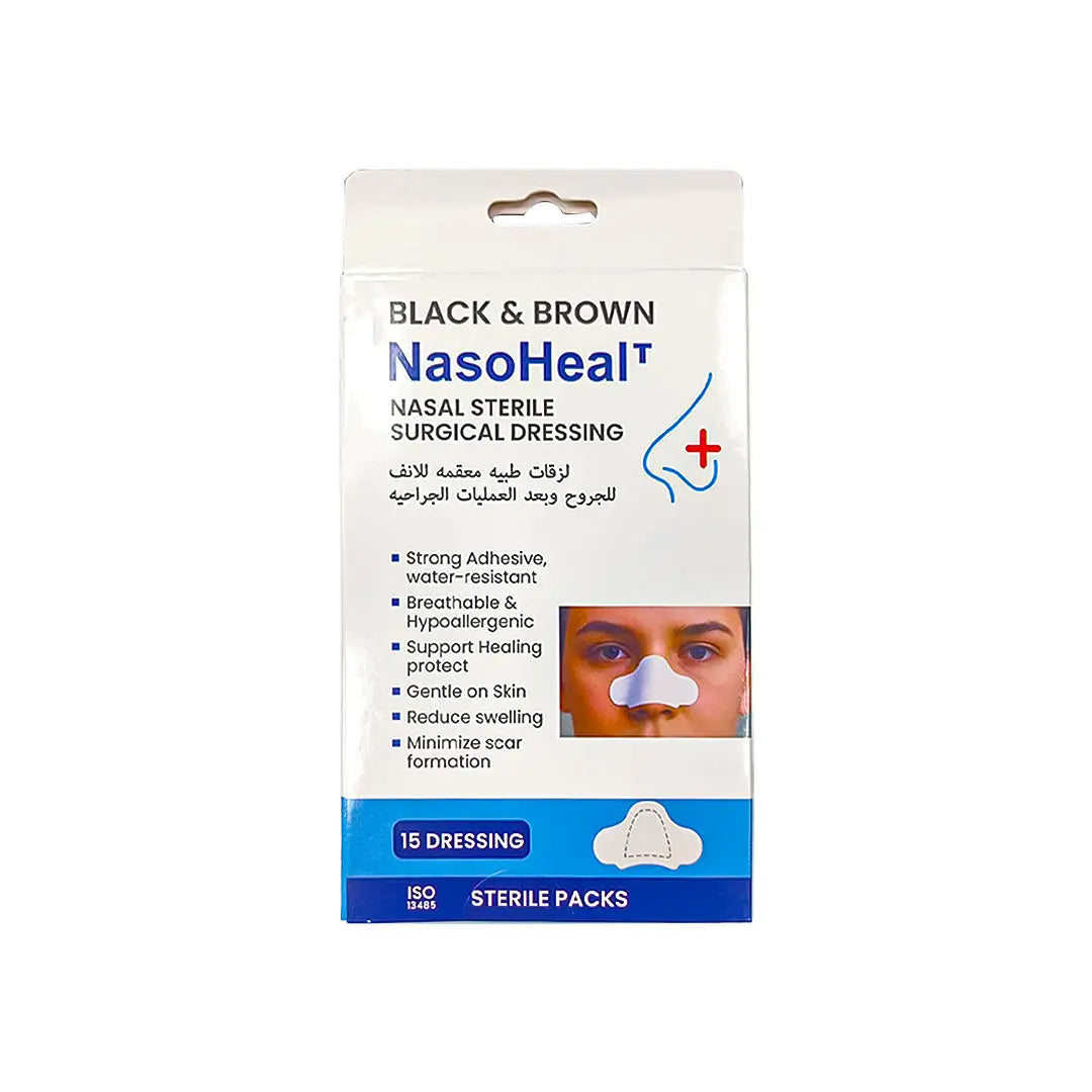 57393-Black & Brown Nasoheal Waterproof Dressing 15pcs