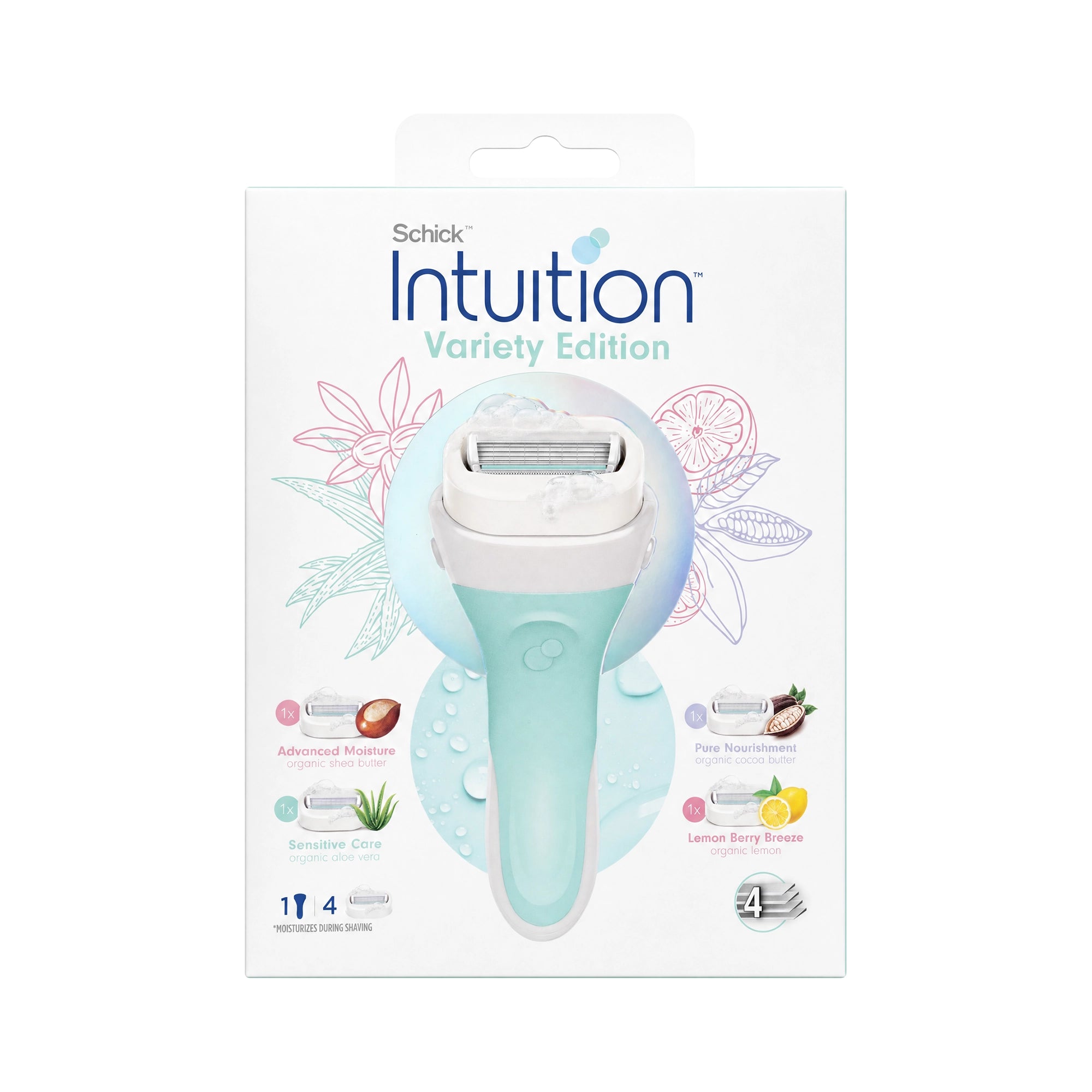 57400-Schick Intuition Variet Edition 4 Blades 4Pcs +3