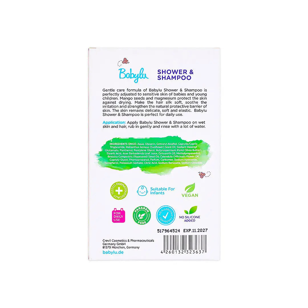 57409-Babylu Shower &amp; Shampoo 250ml +7