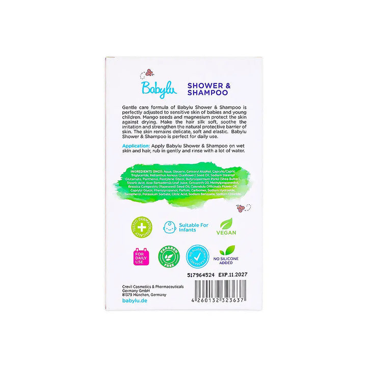 57409-Babylu Shower &amp; Shampoo 250ml +7