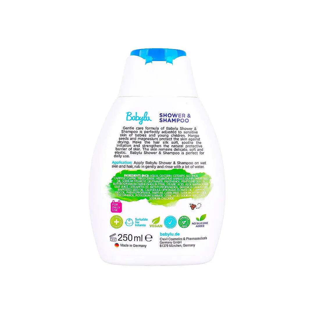 57409-Babylu Shower &amp; Shampoo 250ml +4
