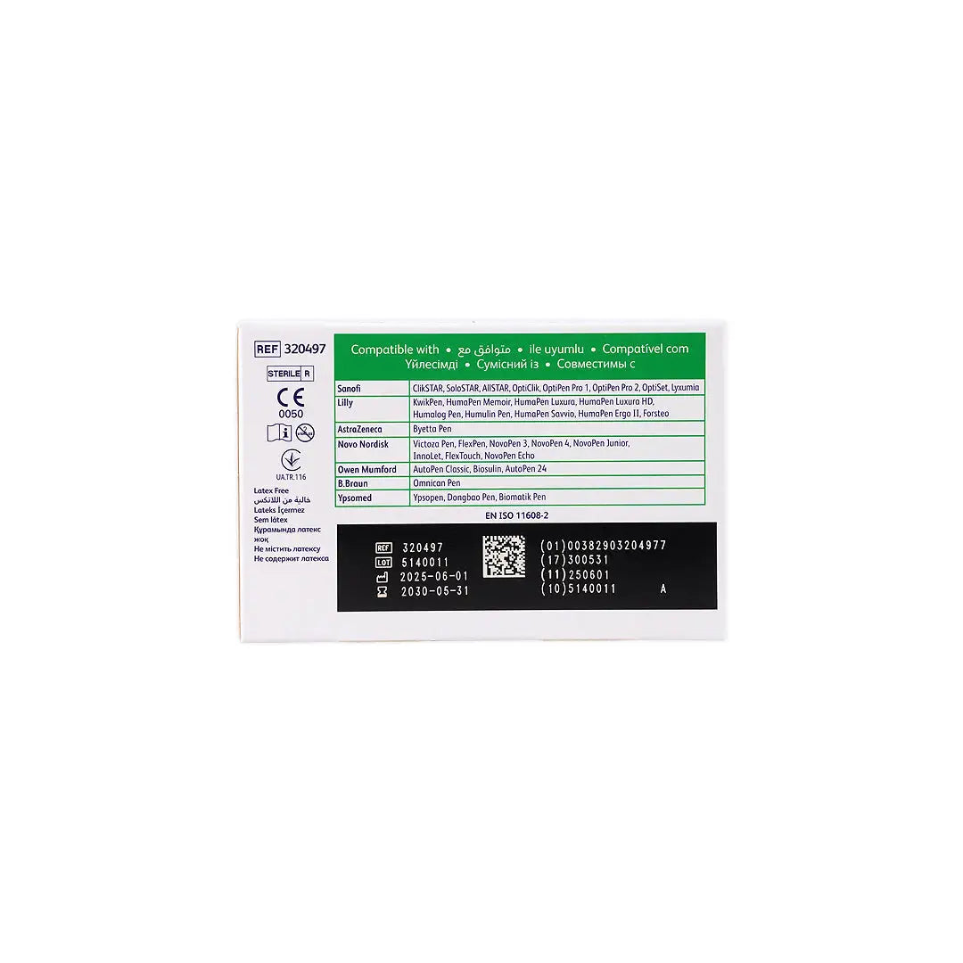 57416-BD Micro-Fine Penta Point Pen Needles 4mmx32G 100pcs +3