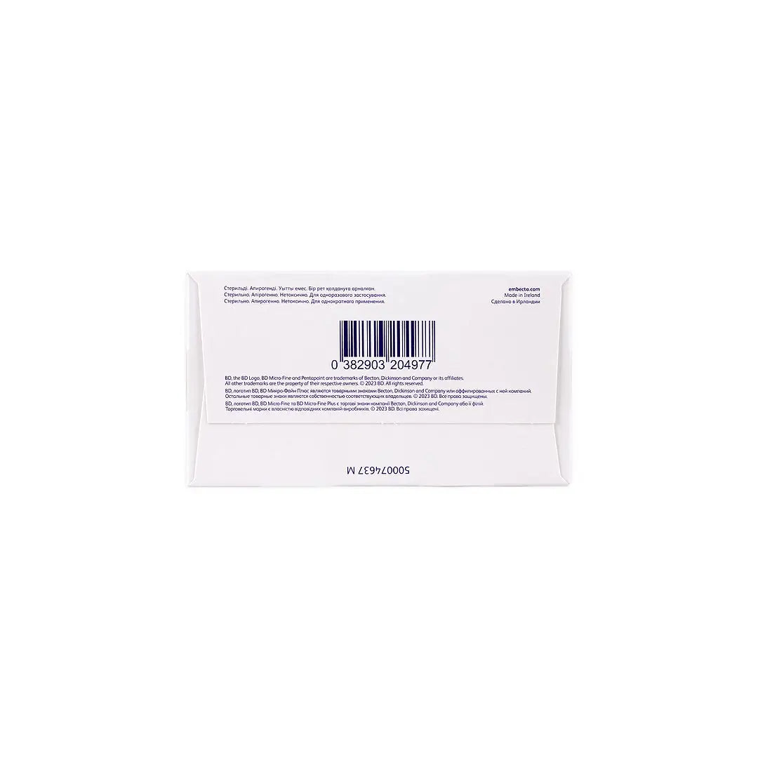 57416-BD Micro-Fine Penta Point Pen Needles 4mmx32G 100pcs +4