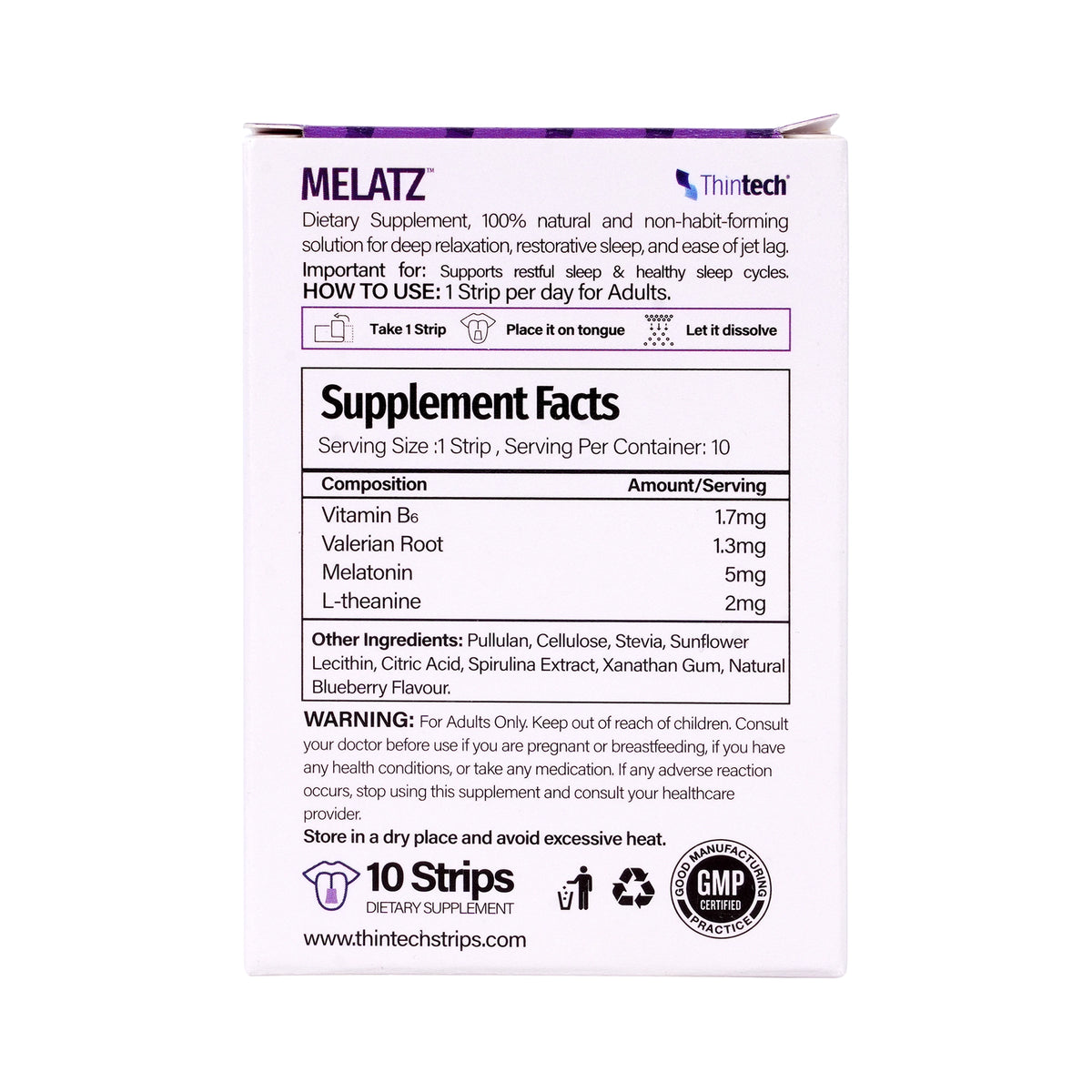 57417-Thintech Melatz 10Strips Blueberry +1