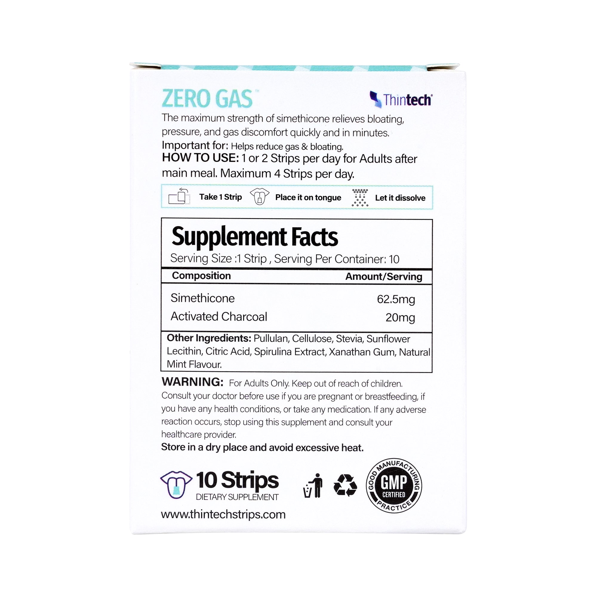 57421-Thin tech Zero Gas 10Strips Mint +1