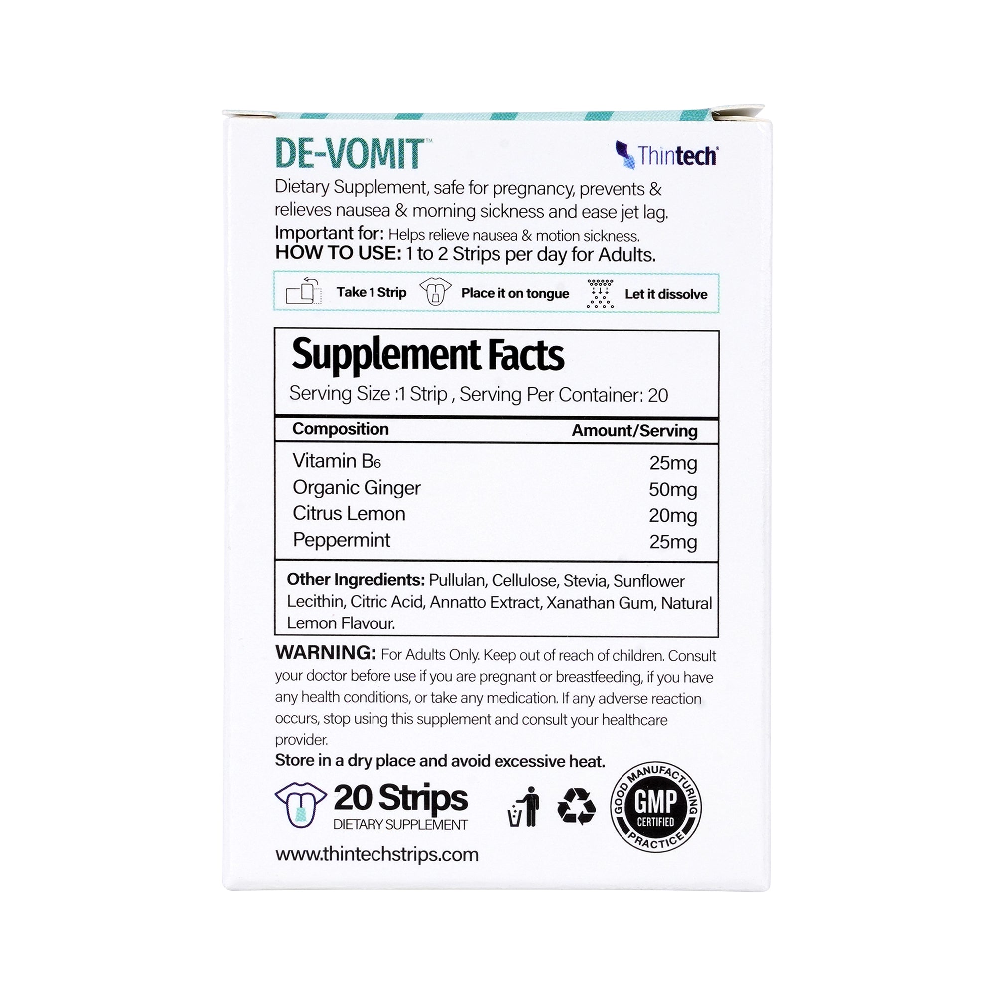 57424-Thintech DE - Vomit 20Strips Lemon +1