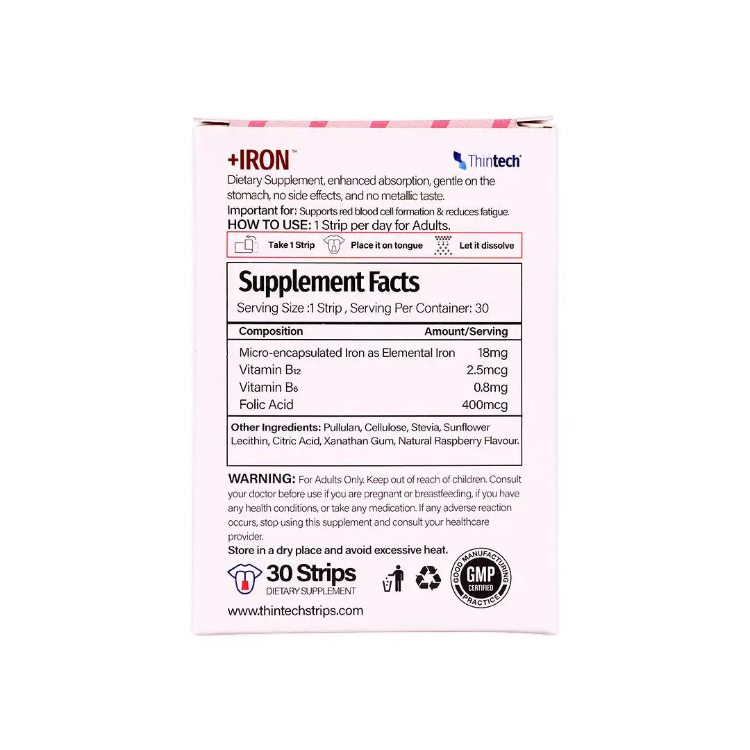 Thintech + Iron 30Strips Raspberry