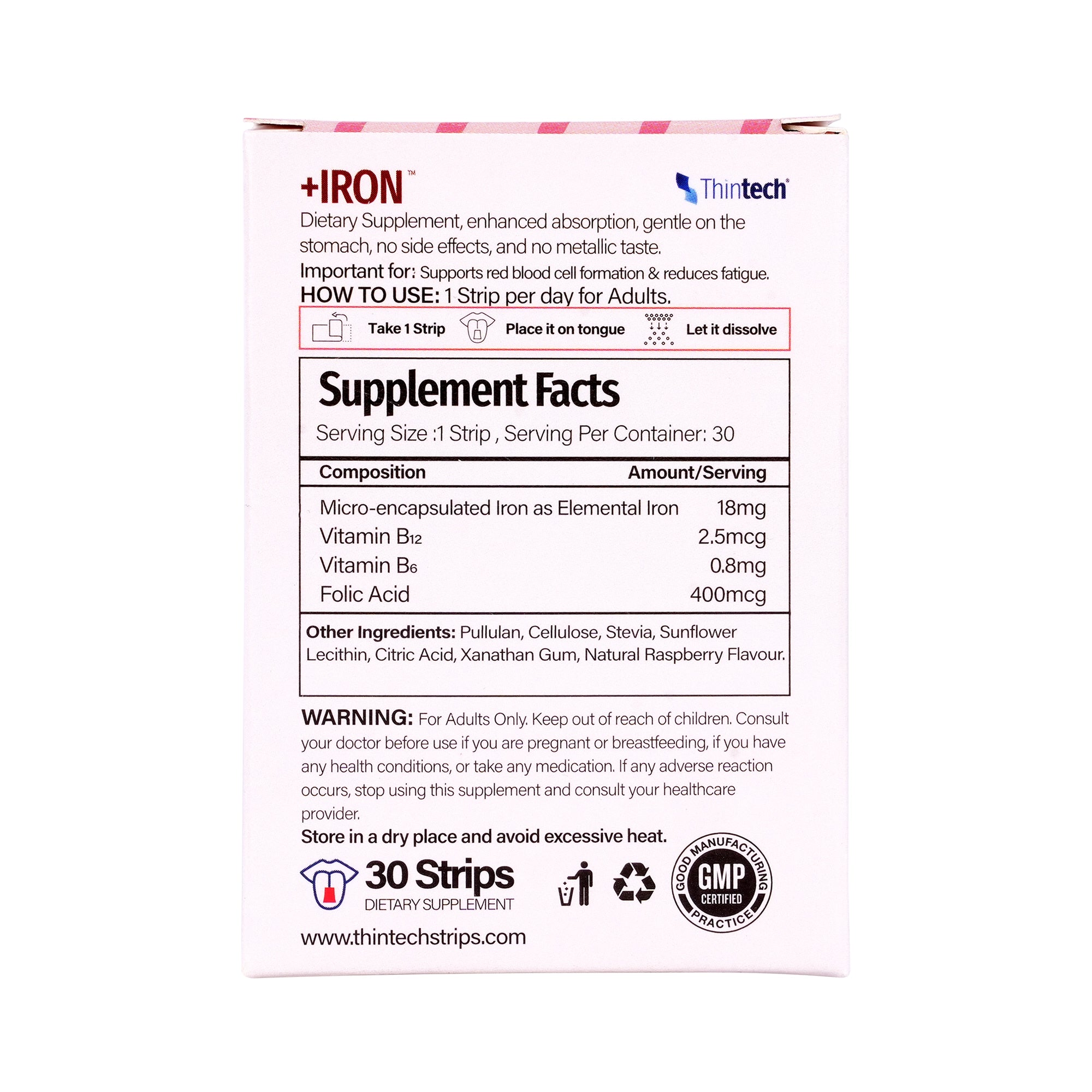 57428-Thintech + Iron 30Strips Raspberry +1