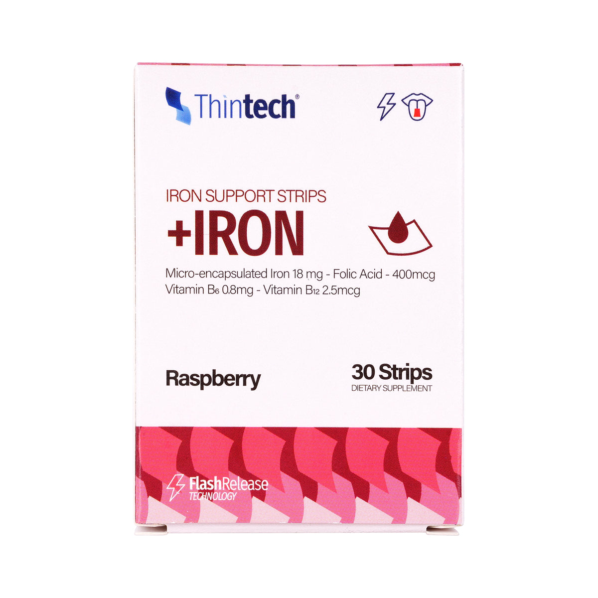 57428-Thintech + Iron 30Strips Raspberry