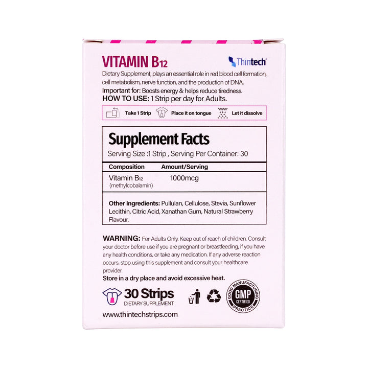 57429-Thintech B12 30Strips Strawberry +1