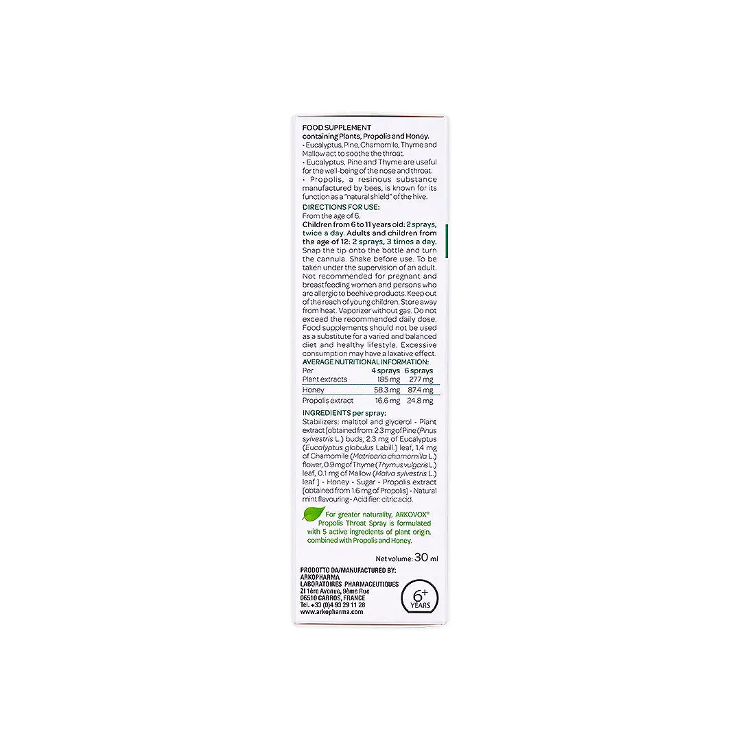 57435-Arko Pharma ArkoVox Propolis Throat Spray 30ml +6