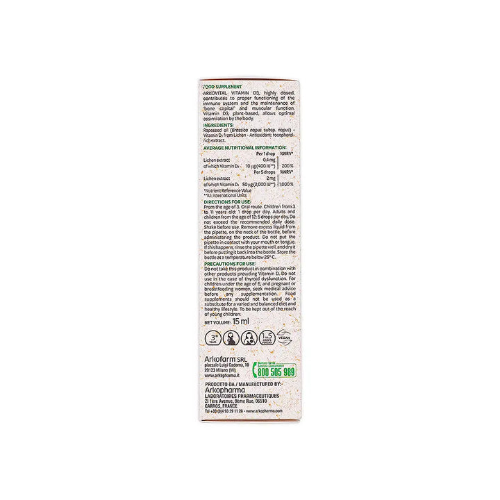 57436-Arko Pharma ArkoVital Vitamin D3 2000IU 15ml +6