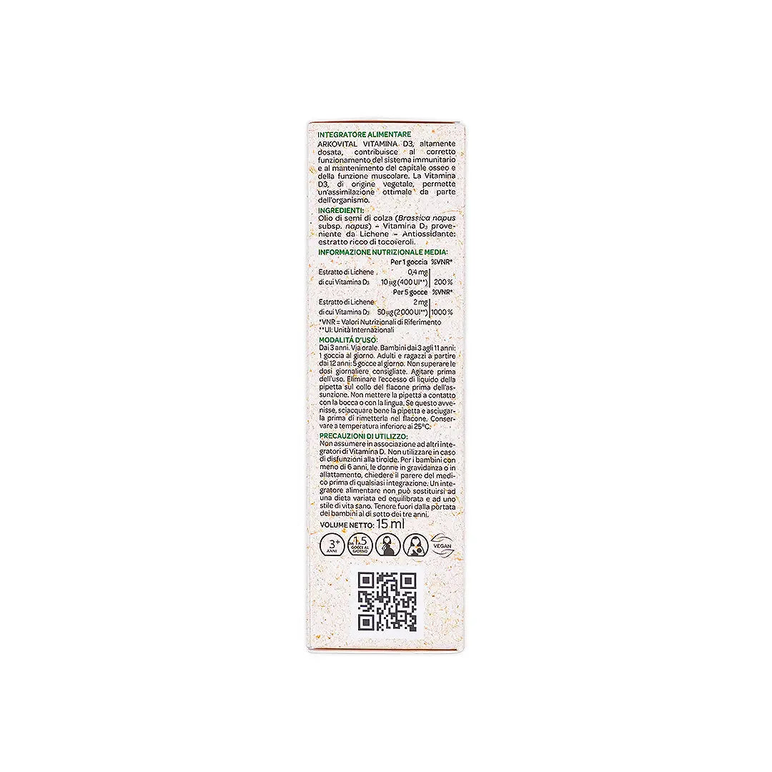 57436-Arko Pharma ArkoVital Vitamin D3 2000IU 15ml +7