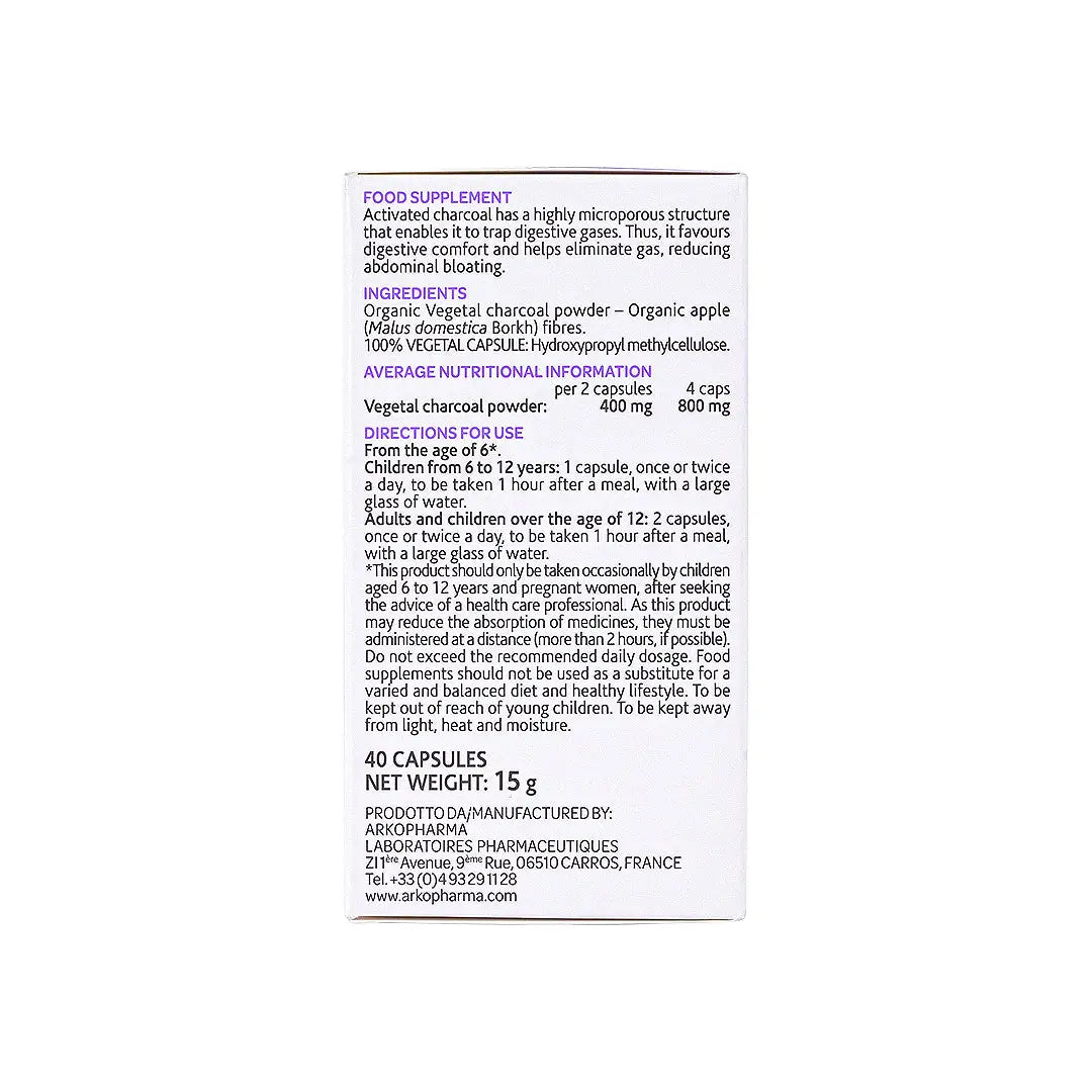 57437-Arko Pharma Vegetal Charcoal 40 Caps +5