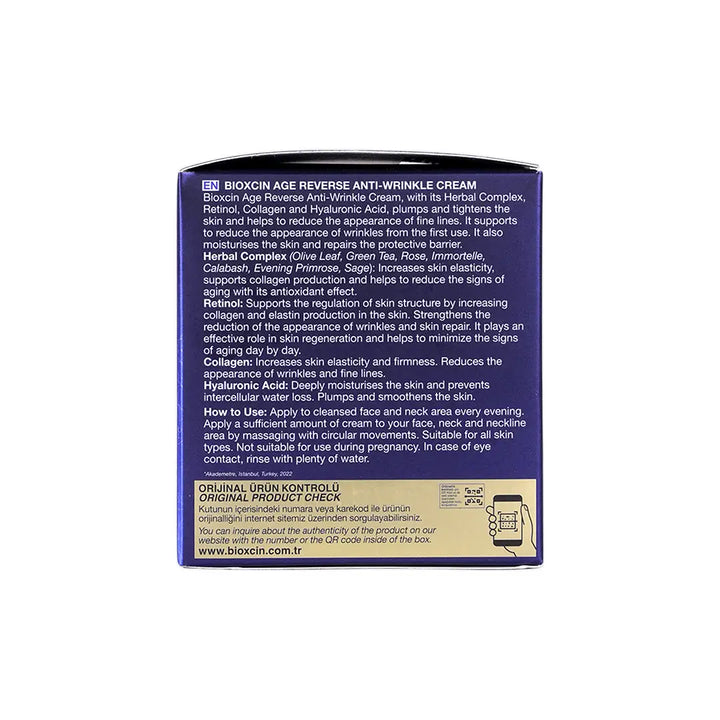 57443-Bioxcin Age Reverse Anti Wrinkle Cream 50ml +6