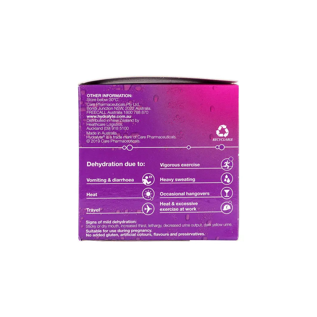 Hydralyte Apple Flavoured Electrolyte Powder 10 Sachets