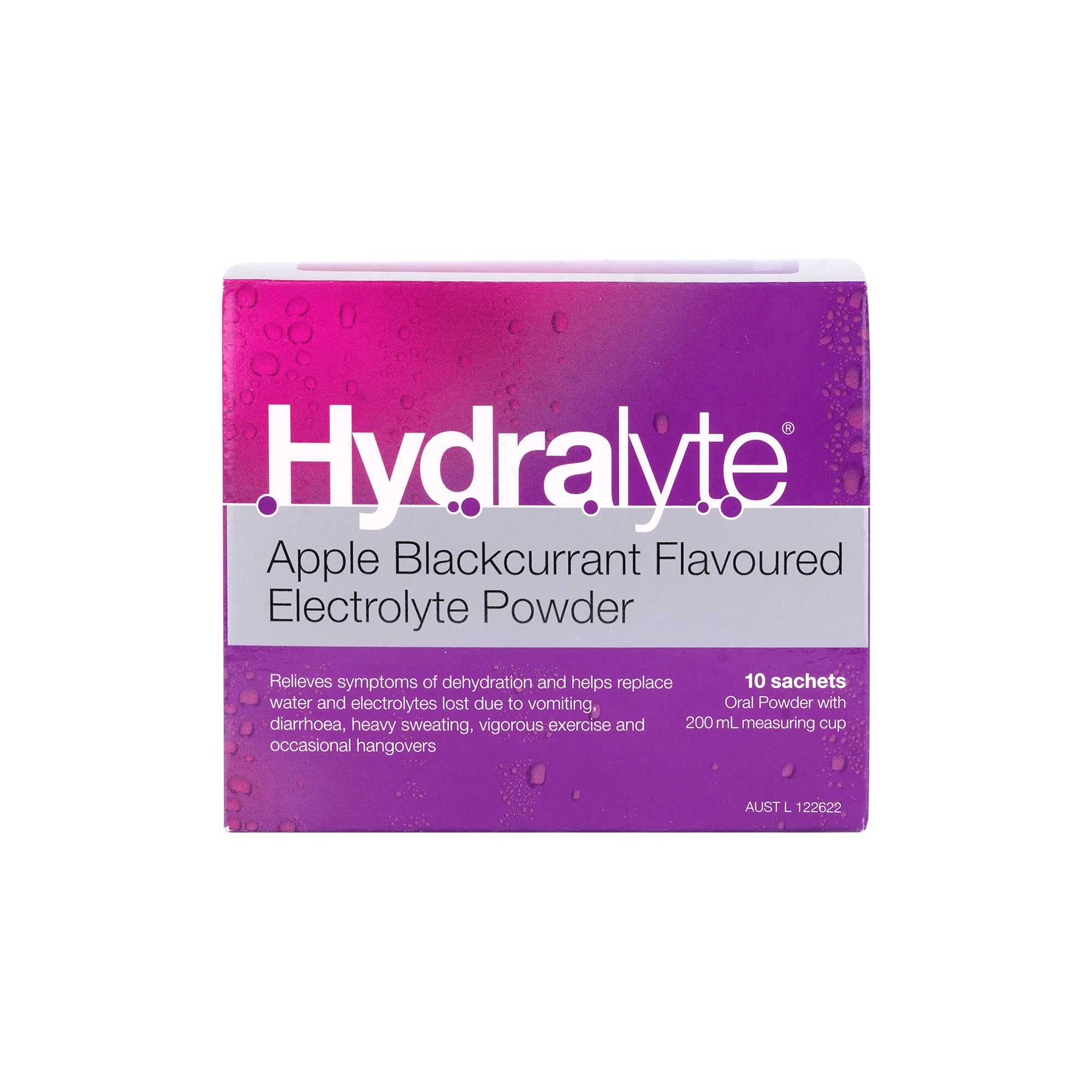 57448-Hydralyte Apple Flavoured Electrolyte Powder 10 Sachets +2