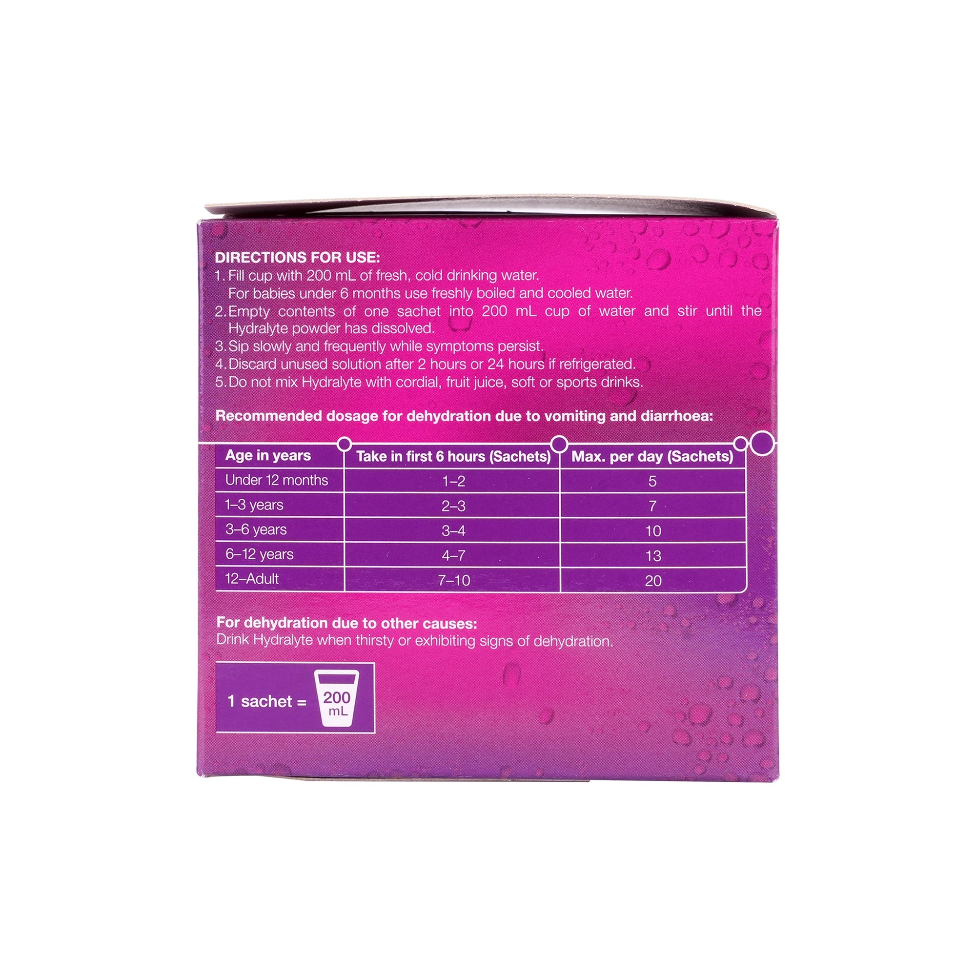 57448-Hydralyte Apple Flavoured Electrolyte Powder 10 Sachets +5