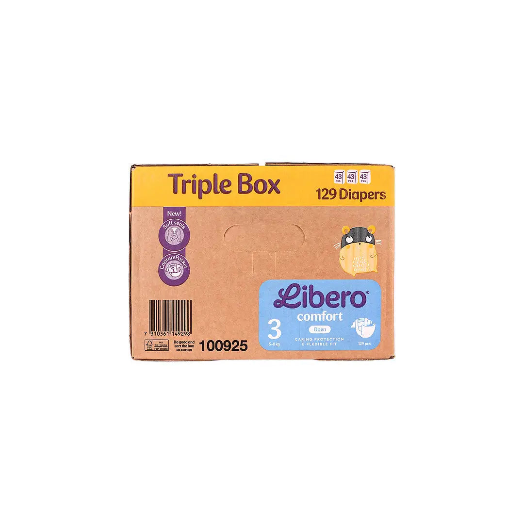 57467-Libero Comfort No.3 (5-8Kg) 129Pcs +3