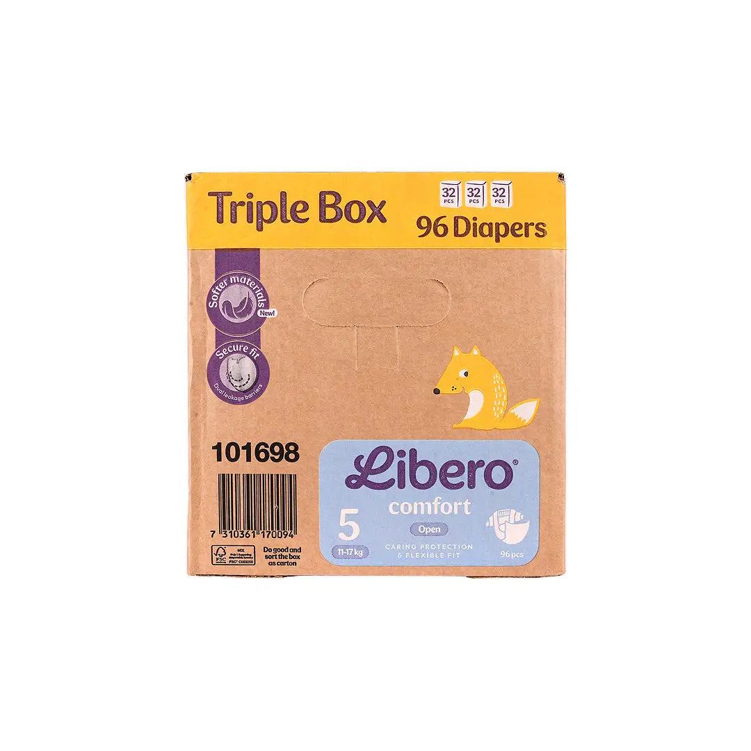57469-Libero Comfort No.5 (11-17Kg) 96Pcs +1
