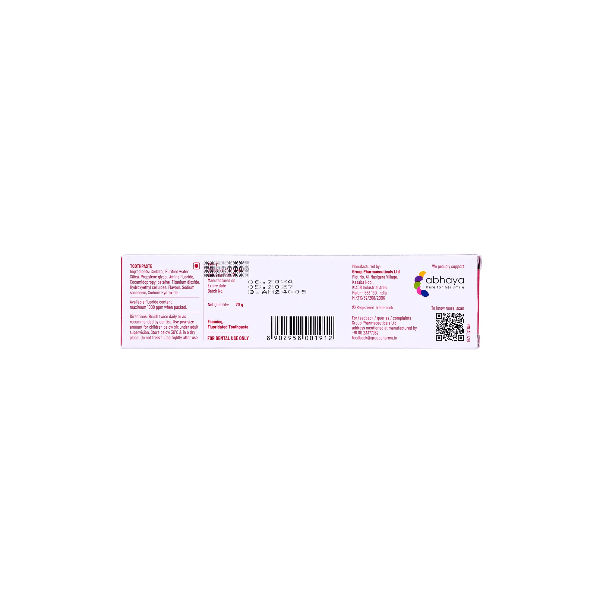 57474-Amflor Active Remineralization Fluoride Toothpaste 70g +4