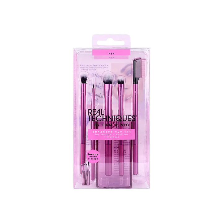 57533-Real Techniques Enhanced Eyeshadow+ Eyeliner Brush Set-91534 +3
