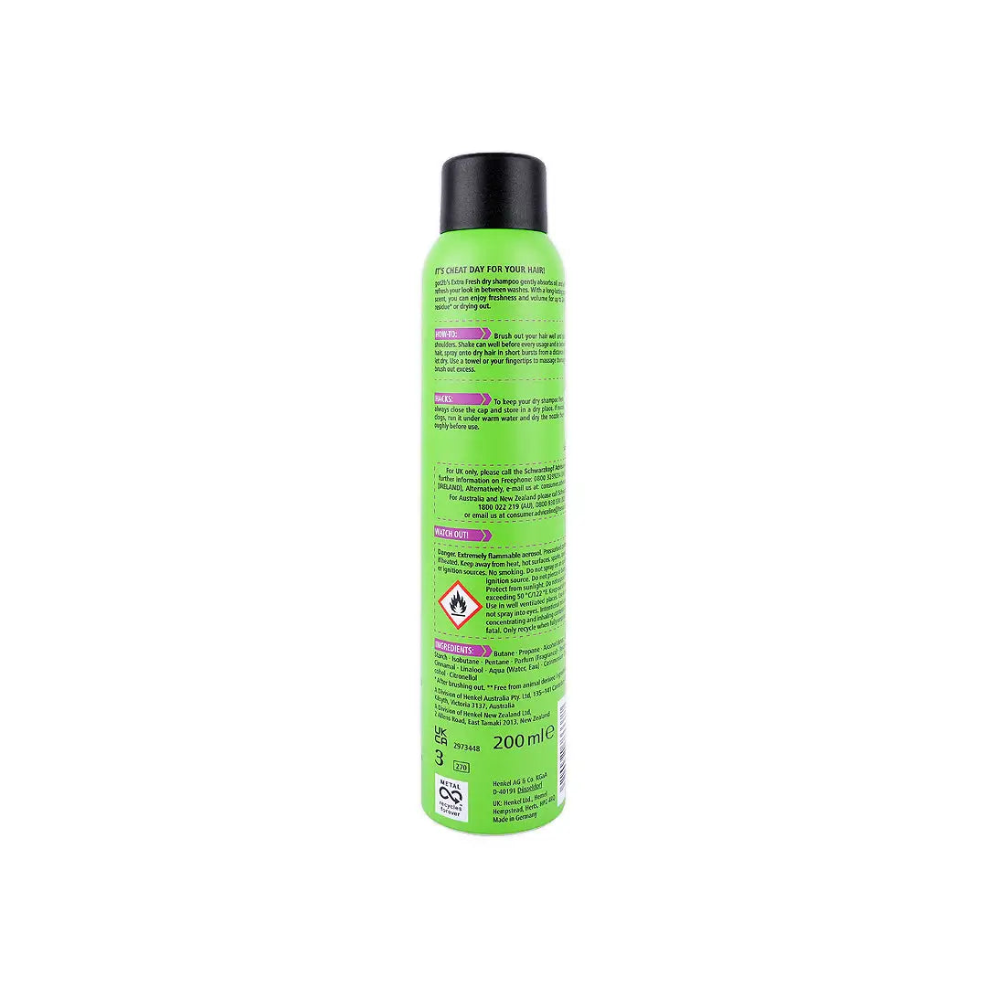 57537-Got2b Extra Fresh Dry Shampoo 200ml-Apple & Sandalwood +1