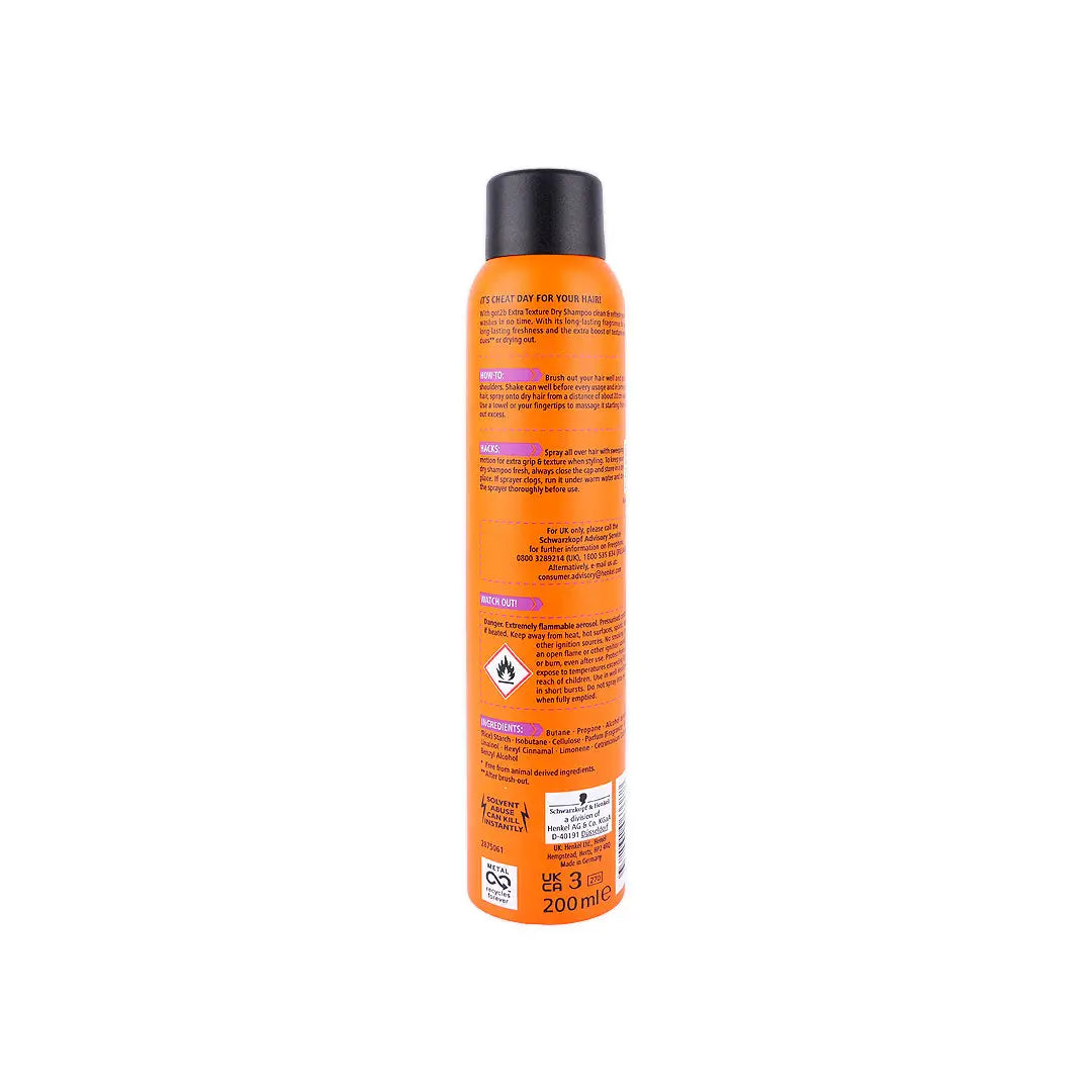 57538-Got2b Extra Texture Dry Shampoo 200ml-Grapefruit & Amber +1