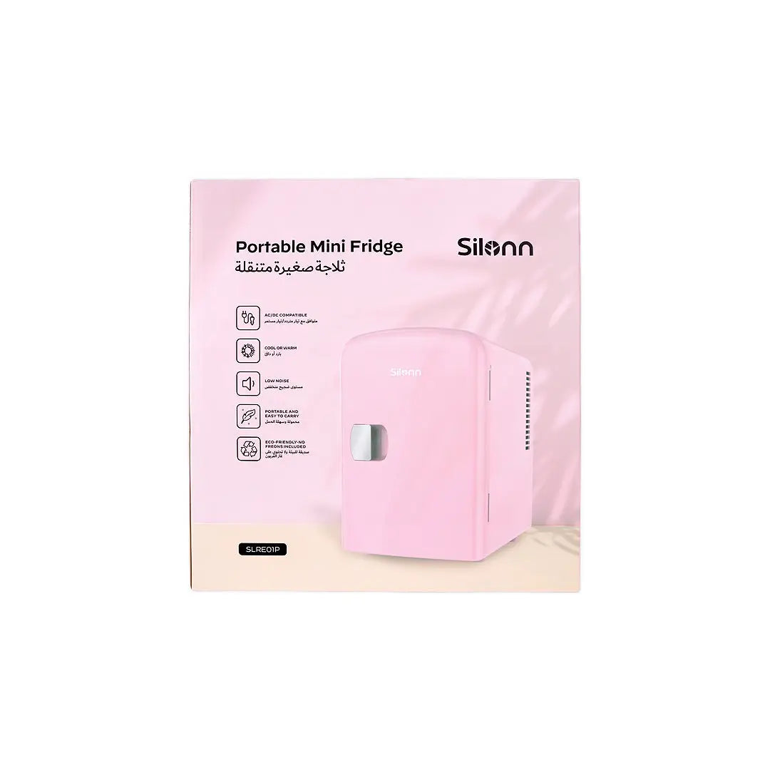 57597-Silonn Portable Mini Fridge-Pink +9